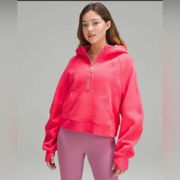 lululemon athletica Tops - Lululemon Scuba Oversized Half-Zip Hoodie in Lip Gloss 💄
